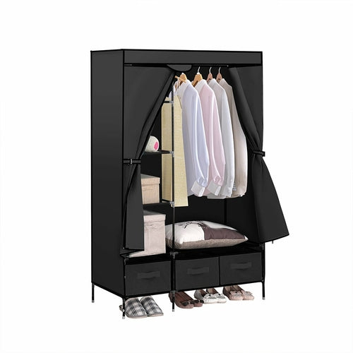 Levede Portable Clothes Closet Wardrobe Black Storage Cloth Organiser