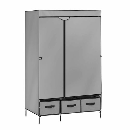 Levede Portable Clothes Closet Wardrobe Grey Storage Cloth Organiser