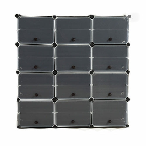 Cube Cabinet Shoe Storage Cabinet Organiser Shelf Stackable DIY 8 Tier