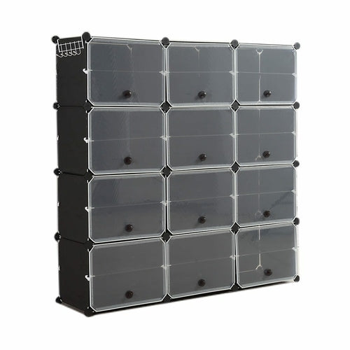 Cube Cabinet Shoe Storage Cabinet Organiser Shelf Stackable DIY 8 Tier