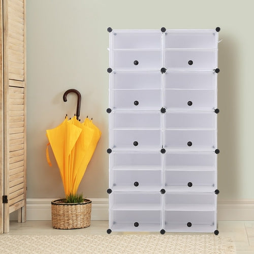 Cube Cabinet DIY Shoe Storage Cabinet Organiser Rack Shelf Stackable