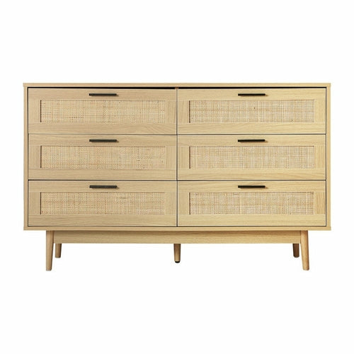 Artiss 6 Chest of Drawers Rattan Tallboy Cabinet Bedroom Clothes