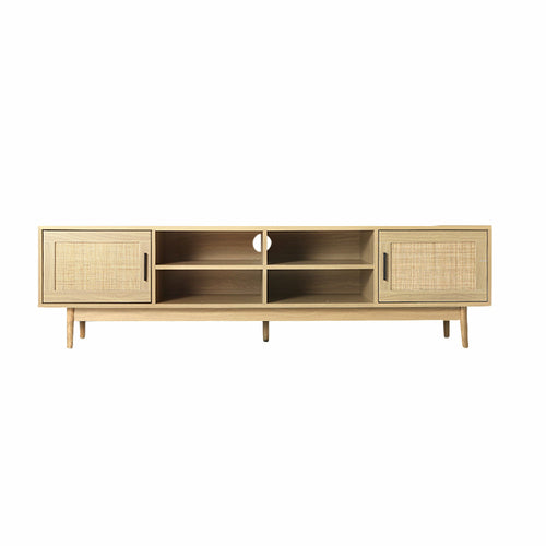 Artiss TV Cabinet Entertainment Unit Storage Cabinets Rattan Wooden
