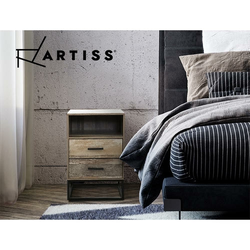 Artiss Bedside Tables Drawers Side Table Nightstand Storage Cabinet