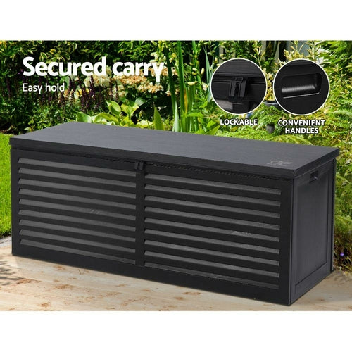 Gardeon Outdoor Storage Box 390L Container Lockable Toy Tools Shed